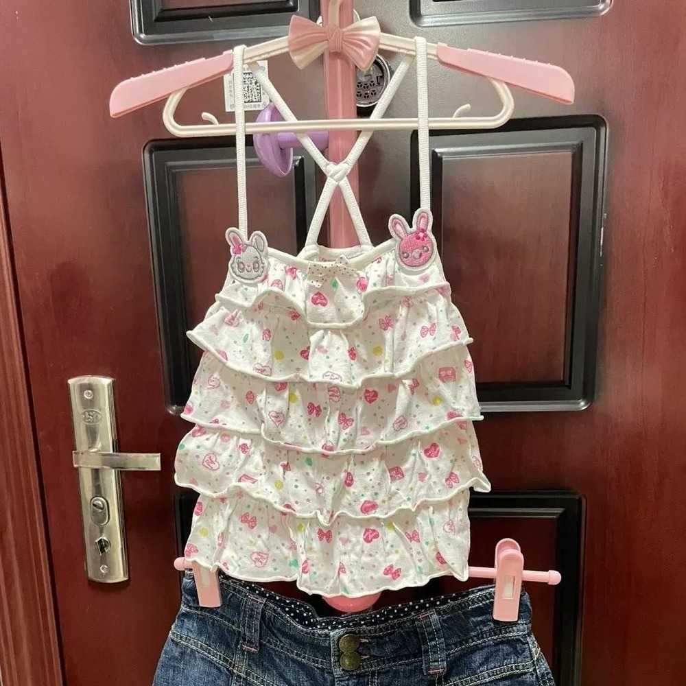 Zara Vintage Bow Crop Cami Summer Girl